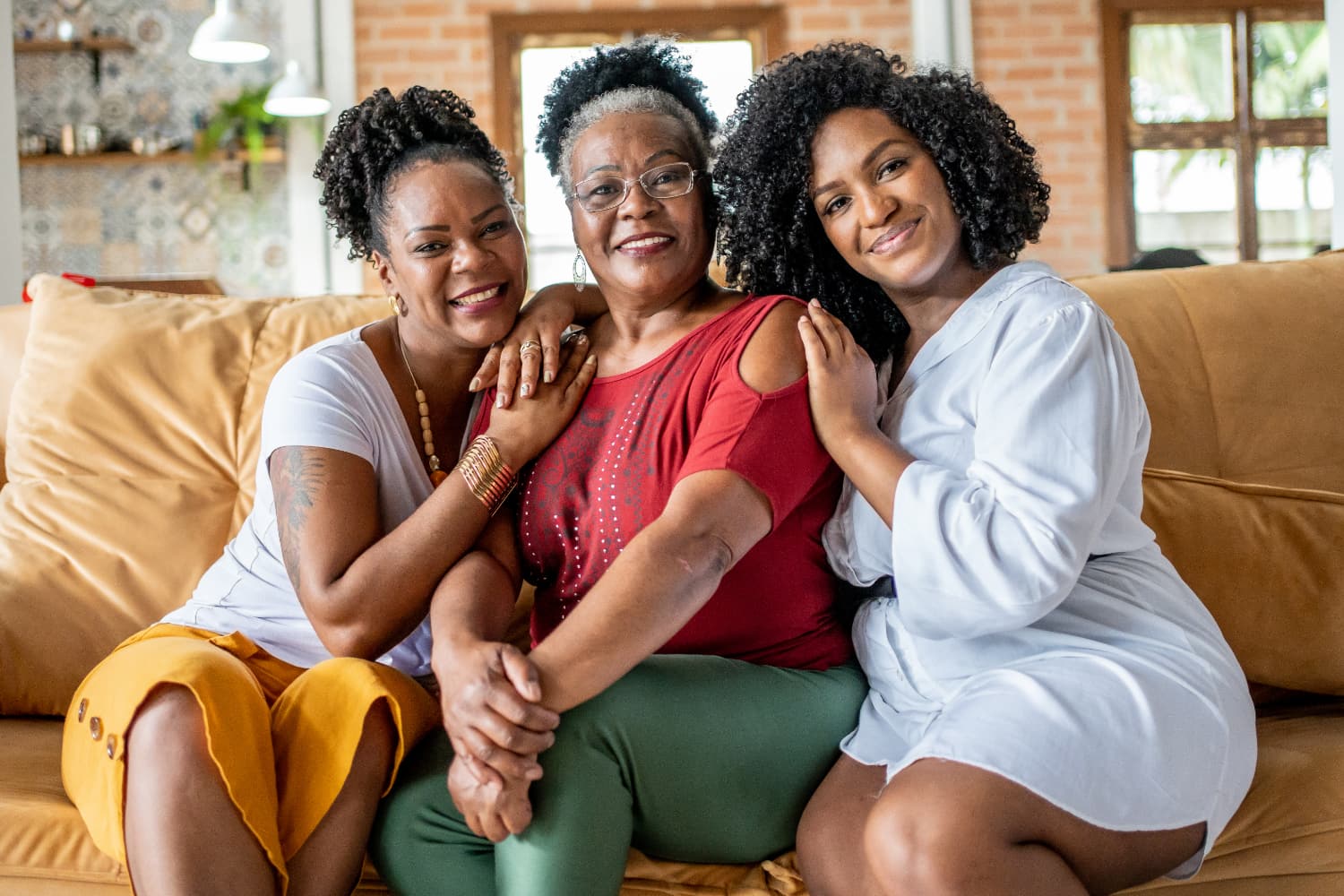 Grandmother with her daughter and granddaughter