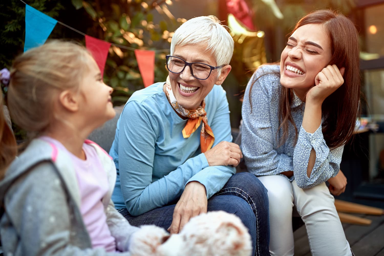 Grandmother with her daughter and granddaughter