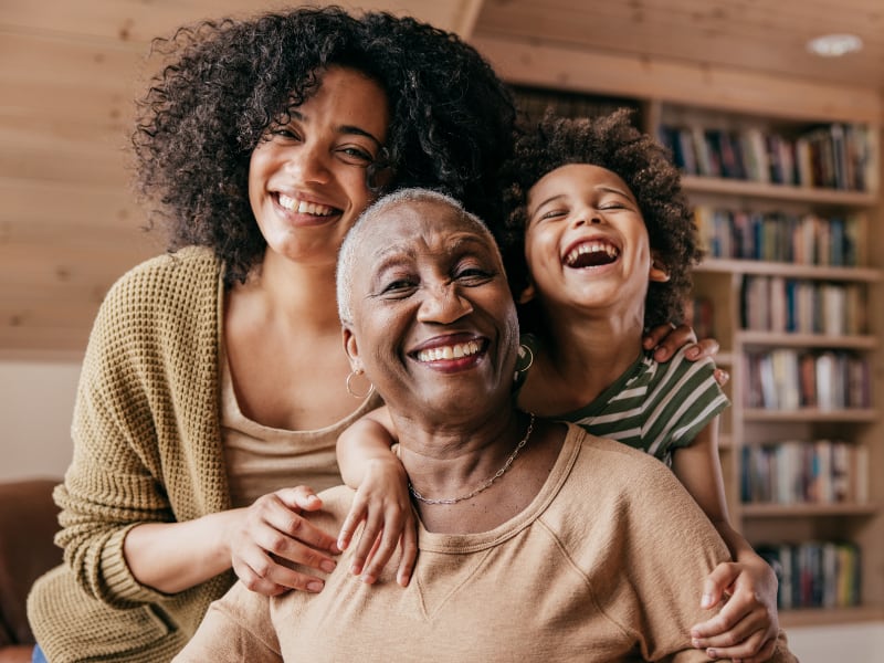 Grandmother with her daughter and granddaughter
